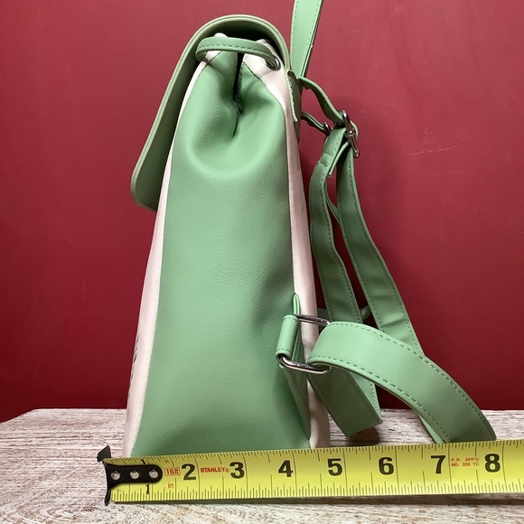 Loungefly Disney WinnieThe Pooh & Eeyore Florals Mini Green and Cream Backpack - Picture 6 of 13